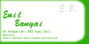 emil banyai business card